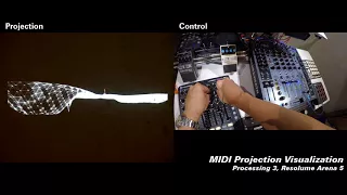 Processing 3 - MIDI Live Projection Visualization