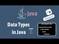 Data Types in Java - Part 1 What is primitive and non primitive data types in Java
