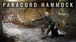 DIY Paracord Hammock - Bushcraft Forest Hut - ASMR