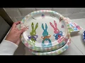 Vanulus 50Pcs Easter Large Oval Paper Plates 10 x 12 Buffalo Plaid Spring Easter Eggs Bunny Dispos