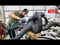 Sculpting a Giant Octopus out of Recycled Tires Foam