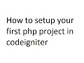 How to install codeigniter on xammp