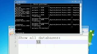 PostgreSQL - SQL Shell