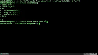 Linux Shell Programming Word Scramble BASH Tutorial
