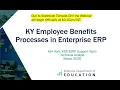 KY Employee Benefits Processes in Enterprise ERP