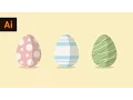 Flat Design Vector Easter Eggs Illustrator Tutorial