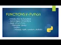 Functions in Python part-1 Standard Python Library Unit-1 Class - 12th CBSE Computer Science