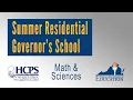 Summer Resident Governor s School Math Sciences updated