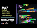 Java Programming Malayalam Methods Constructors Java for Selenium Automation Testing-Java