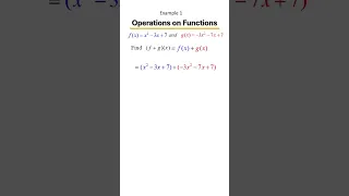 Performing Operations on Functions Add Subtract Multiply Divide Functions Explained Ex1