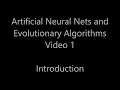 Artifical Neural Nets and Evolutionary Algorithms 1 Introduction
