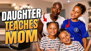 DAUGHTER TEACHES MUM HOW TO DO BRAND NEW HAIRSTYLE!!!💇🏽‍♂️