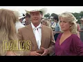 DALLAS J R Gets Angry After Jamie Pushes Marilee In The Southfork Pool