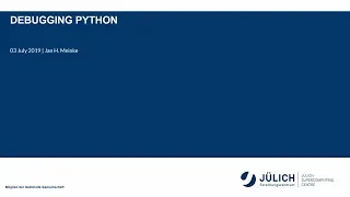 High-Performance Computing with Python Debugging Python