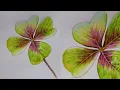 Four Leaf Clover drawing with Colour pencils How to draw leaf