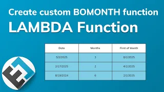 Create a Beginning of Month BOMONTH Function with LAMBDA Everyday Office
