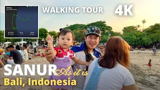 sanur bali indonesia 4k virtual walking tour went on foot to the sea sanur beach bali