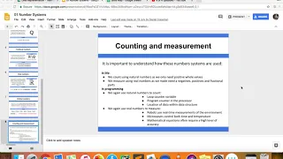 Data Representation - Counting and measurement