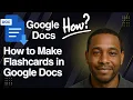 How to Make Flashcards in Google Docs - Easy Study Hack