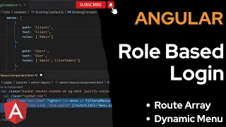 Role Based Login in Angular Role Based Authorization Angular Angular Tutorials