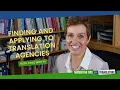 Finding and applying to translation agencies