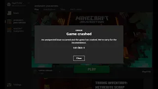 Minecraft exit code 0