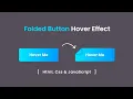 Folded Button Hover Effect Using Html Css Button Hover Effect Css Crown Coder
