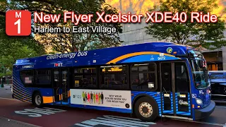 NYCT M1 Bus Ride 2021 New Flyer XDE40 9563 from Harlem to East Village via 5th Avenue