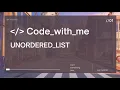 HTML tutorial - Unordered List using disc circle and square type