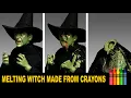 Wicked Witch Melting Effect Made With Crayons