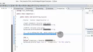 Java Tutorial - isUpperCase method to find if the character is a letter