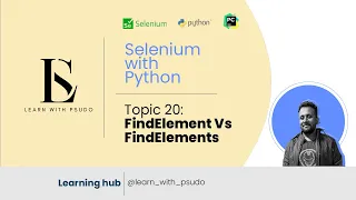 Topic 20 Find Element vs Find Elements in Selenium Learn Python Basics Selenium from Scratch