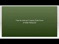 How to extract Cookie Data from Jmeter Request