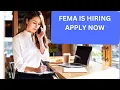 FEMA is HIRING Remote Work from home 2024