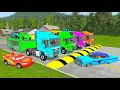 Download Lagu Flatbed Truck McQueen | Transportation with Truck - Pothole vs Car #48 - BeamNG.Drive