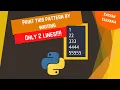 Print half-pyramid in python with 2 lines Python tutorial Tricky Questions Q-1