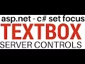 asp net c set focus textbox on web controls code behind