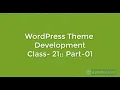 WordPress Theme Development class - 21 Part 01 Projects it