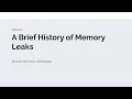 A Brief History of Memory Leaks with Amanda Hinchman Android Worldwide