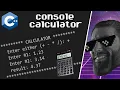 C console calculator program