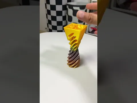 3D Printed Spiral Cone Fiddle, it is too decompressing #toys #toy #kibtoys #cooltoys #funnytoy