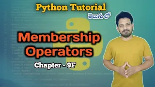 Membership Operators Chapters 9 F Python Full Tutorial Learn Python in 2025