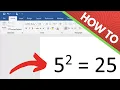 How to Add Exponents in Microsoft Word