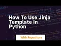 how to use jinja template in python
