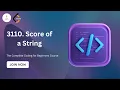 3110 Score of a String leetcode c