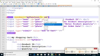 Filling HTML TABLE from HTML FORM using DOM JavaScript Punjabi