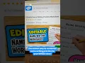 Editable Name Writing