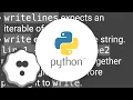 write versus writelines and concatenated strings