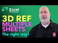 Excel - 3D Reference with Multiple Worksheets