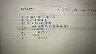 Burgers code chef solution in Python
